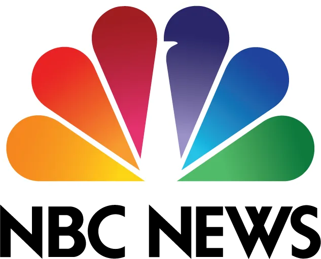 NBC News logo with a colorful peacock graphic above the bold black text "NBC NEWS.